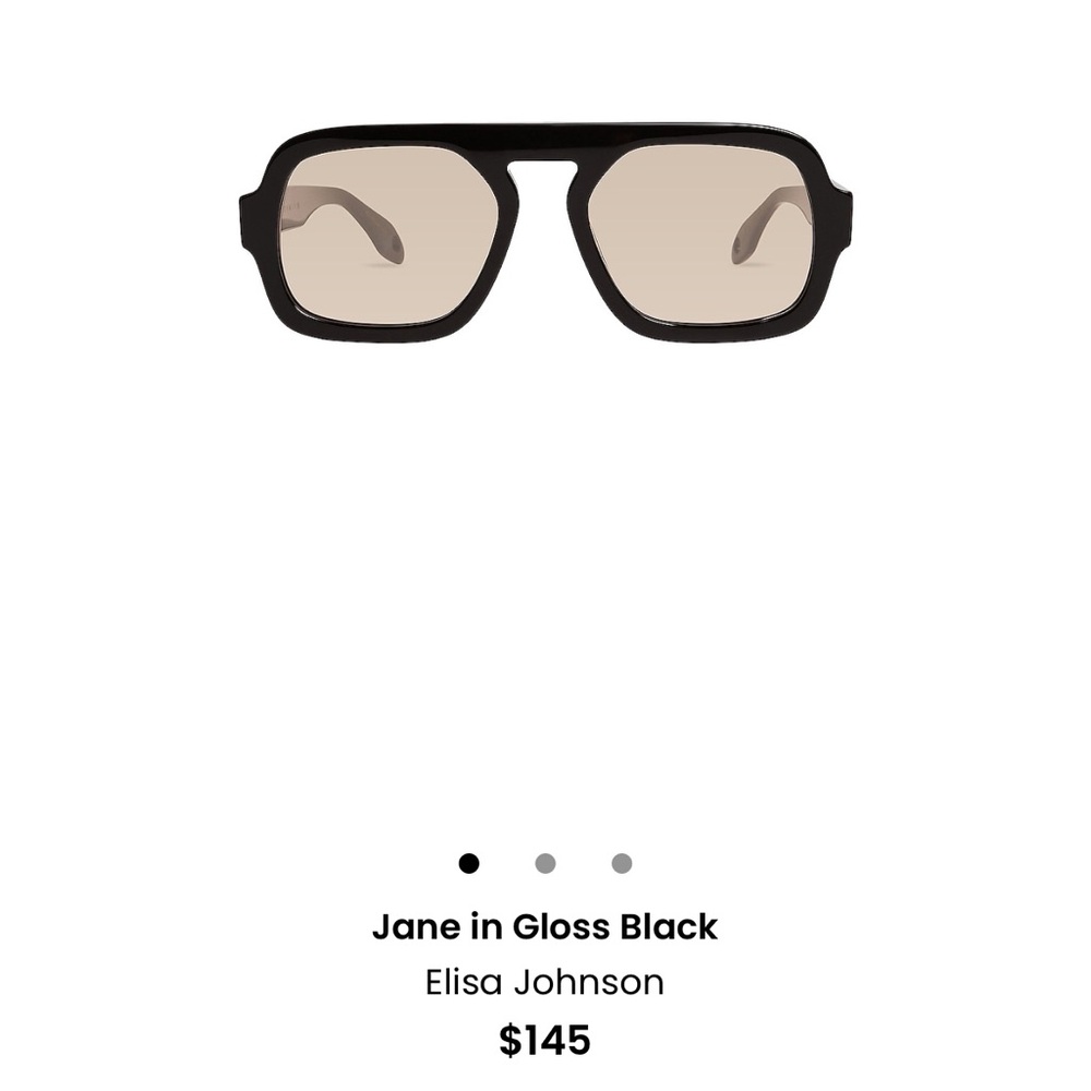 Elisa Johnson Gloss Black Sunglasses